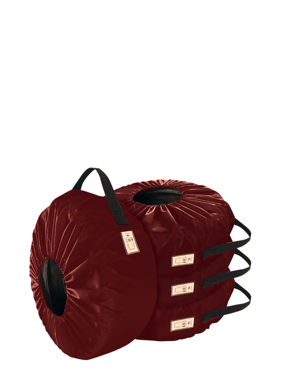 Комплект чохлів для коліс Coverbag Eco XXL бордо 4 шт.