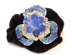 Резинка со стразами, стразы голубого цвета 11_15_177a13