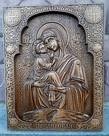 Ікона різьблена Почаєвська Божа Матір