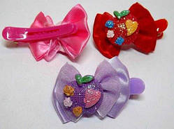 Шпилька качечка 12 шт. різні кольори, яблуко