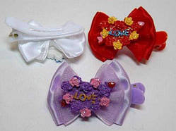 Шпилька качечка 12 шт. різні кольори, серце, Love