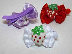 Шпилька качечка 6 шт. різні кольори, полуниця