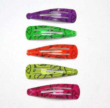 Затискач для волосся тик-так 10 шт. різні кольори, сітка, фото 1