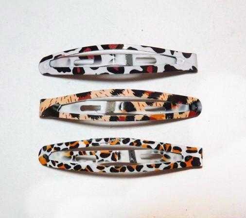 Затискач для волосся тик-так 12 шт. тигровий, фото 1