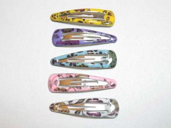 Затискач для волосся 10 шт. різні кольори, квіточки, фото 1