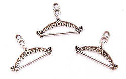 Підвіска металева, колір сріблястий, розмір 24х13х2 мм (6 шт.)