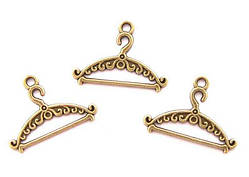 Підвіска металева, колір бронзовий, розмір 24х13х2 мм (6 шт.)