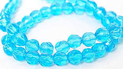 Бусини кришталь, 6 мм, бірюзовий (50 шт.) 77_166