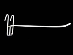 Гачки на сітку 10 шт. металеві білий емаль дріт 3 мм довжина 20 см