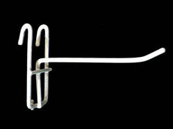 Гачки на сітку 10 шт. металеві білий емаль дріт 3 мм довжина 10 см