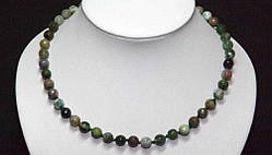 Намисто Блакитна Імператорська Яшма 8 мм 45 см Подовжувач