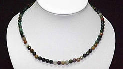 Намисто Блакитна Імператорська Яшма 6 мм 45 см Подовжувач