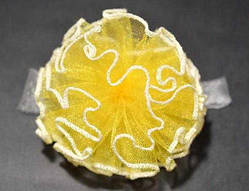 Бант із фатину 2 шт. на зав'язках, жовтий