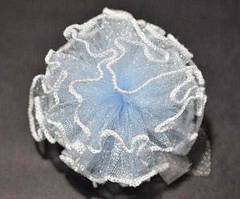 Бант із фатину 2 шт. на зав'язках, блакитний