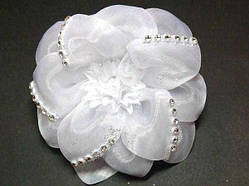 Бант на гумці 2 шт. білий