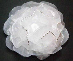 Бант на гумці 2 шт. білий