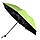 Механічна жіноча парасолька на три складання з принтом гілки сакури, салатова, 08308-6, фото 2
