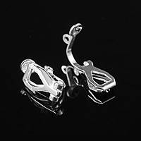 Основи під кліпси 16х6мм 20 пар із латуні з петелькою колір срібло