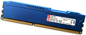 Ігрова оперативна пам'ять Kingston HyperX Fury DDR3 4Gb 1600MHz PC3 12800U 1R8 CL10 (HX316C10FK2/8) Б/В