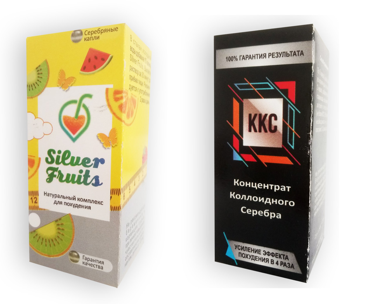 Silver Fruits Капли + ККС (Силвер Фрутс) Концентрат коллоидного серебра Комплекс для похудения - фото 1 - id-p1145532601