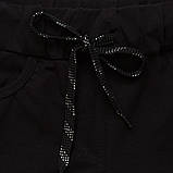 Дитячі шорти для дівчинки трикотажні SmileTime Cool girl, чорні, фото 4