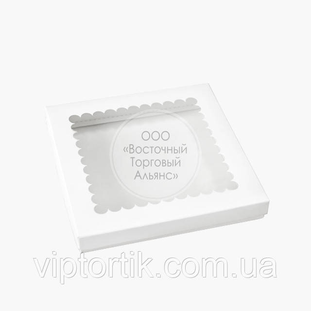 Паковання для печива — Біле — 210х210х30 мм, фото 1