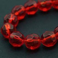 Бусини кришталь кулька 100 шт. 4 мм червоний прозорий