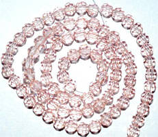 Бусини кришталь кулька 100 шт. 4 мм рожевий прозорий