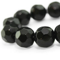 Бусини кришталь кулька 6 мм 56 см 100 шт. колір чорний