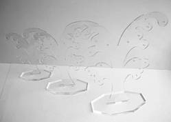 Підставка для сережок, прозора, акрил  (3 шт.)