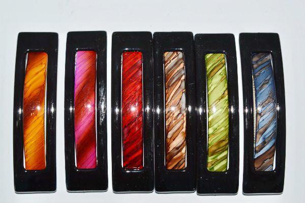 Шпилька для волосся 6 шт., метал кольоровий пластик, фото 1