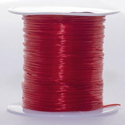 Гумка нитка силіконова для рукоділля плоска червона 0,8 мм/10 м, фото 1
