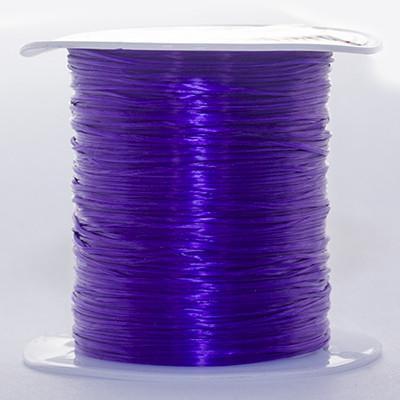 Гумка нитка силіконова для рукоділля плоска темно-фіолетова 0,8 мм/10 м, фото 1