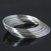 Дріт з Пам'яттю Сталевий для Браслетів 60х0.6 мм 100 Витков Колір Срібло