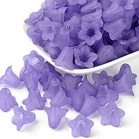 Бусини, квітка, акрил, матові, фіолетові, 16х12 мм (35 шт.) УТ00009586