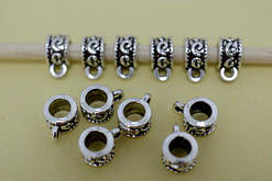 Бейли шарм металеві, орнамент, 10х5х8 мм, 12 шт.