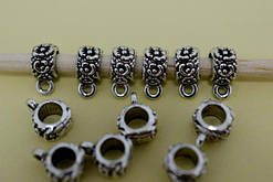 Бейли металеві, квітка, 10х5х8 мм, 12 шт.