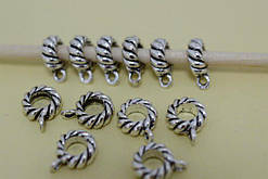 Бейли металеві, спіраль, 13х10х4 мм, 12 шт.