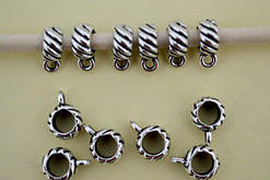 Бейли шарм металеві, смуги, 12х4х8 мм, 12 шт.