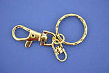 Основа для брелока, метал, розмір 6х2,5 см, Колір: золотий (6 шт.), фото 2