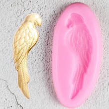 Кондитерский молд "Попугай" - размер молда 6,5*3см, силикон