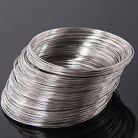 Дріт з Пам'яттю Сталевий для Браслетів 60х0.6 мм 100 Витков Колір Платина