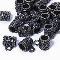 Бейли металеві, широкі, 11х7 мм, колір бронза, 10 шт.