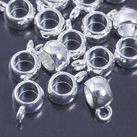 Бейли шарм металеві, 11х8х5 мм, колір срібло, 10 шт. УТ10010674