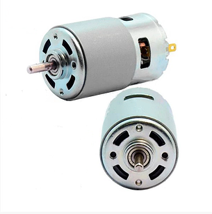Мотор редуктора дитячого електромобіля Bambi 775 класу 24V 20000 RPM 17 довжина вала, фото 1
