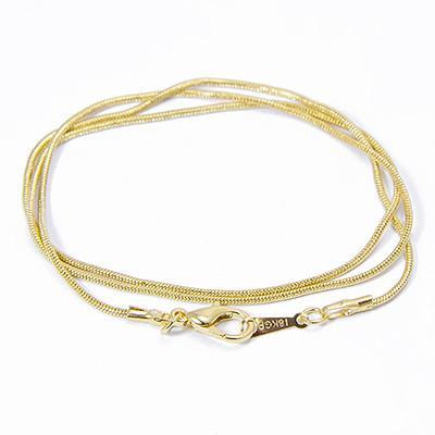 Ланцюг, основа для намисто, латунь, із застібкою, 1,2 мм/43 см, Колір: золото (1 шт.) УТ 00030325