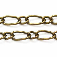 Ланцюжок залізний 5 м ланок: 5х2,5мм і 2х2х0,5 мм плетіння фігаро колір бронза УТ000006025