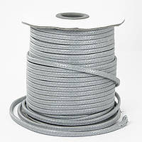 Шнур Корея Вощений Поліестер 3 мм 1 м для Плетіння та біжутерії Сірий