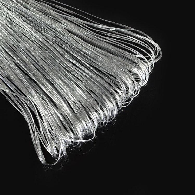 Шнур штучна шкіра сріблястий 2х1мм 10 м УТ10009818, фото 1