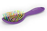Гребінець для волосся, масажний, з кольоровими зубцями, кольору в асортименті, розмір 23х6,5 см., фото 2